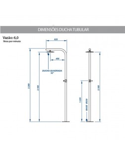 DUCHA TUBULAR 2" 